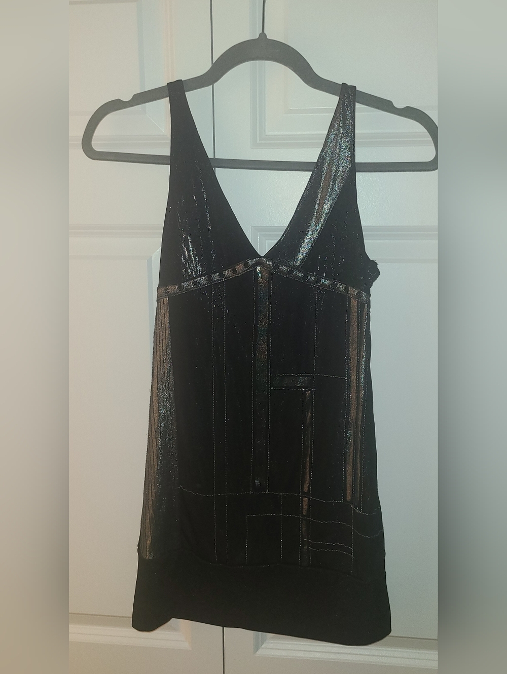 Salvage Black & Silver Mini Dress- Size Small